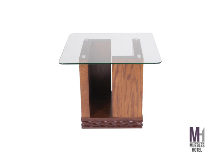 Mesa lateral con cristal Kontempo LC-49