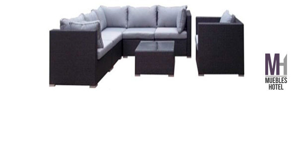 Sala Escuadra de Rattán para Exterior