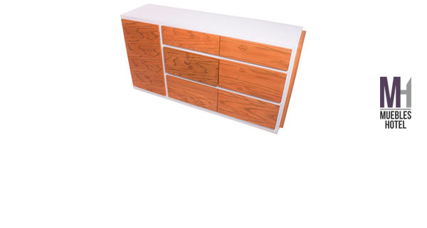 Cajonera contemporanea de madera con cajones